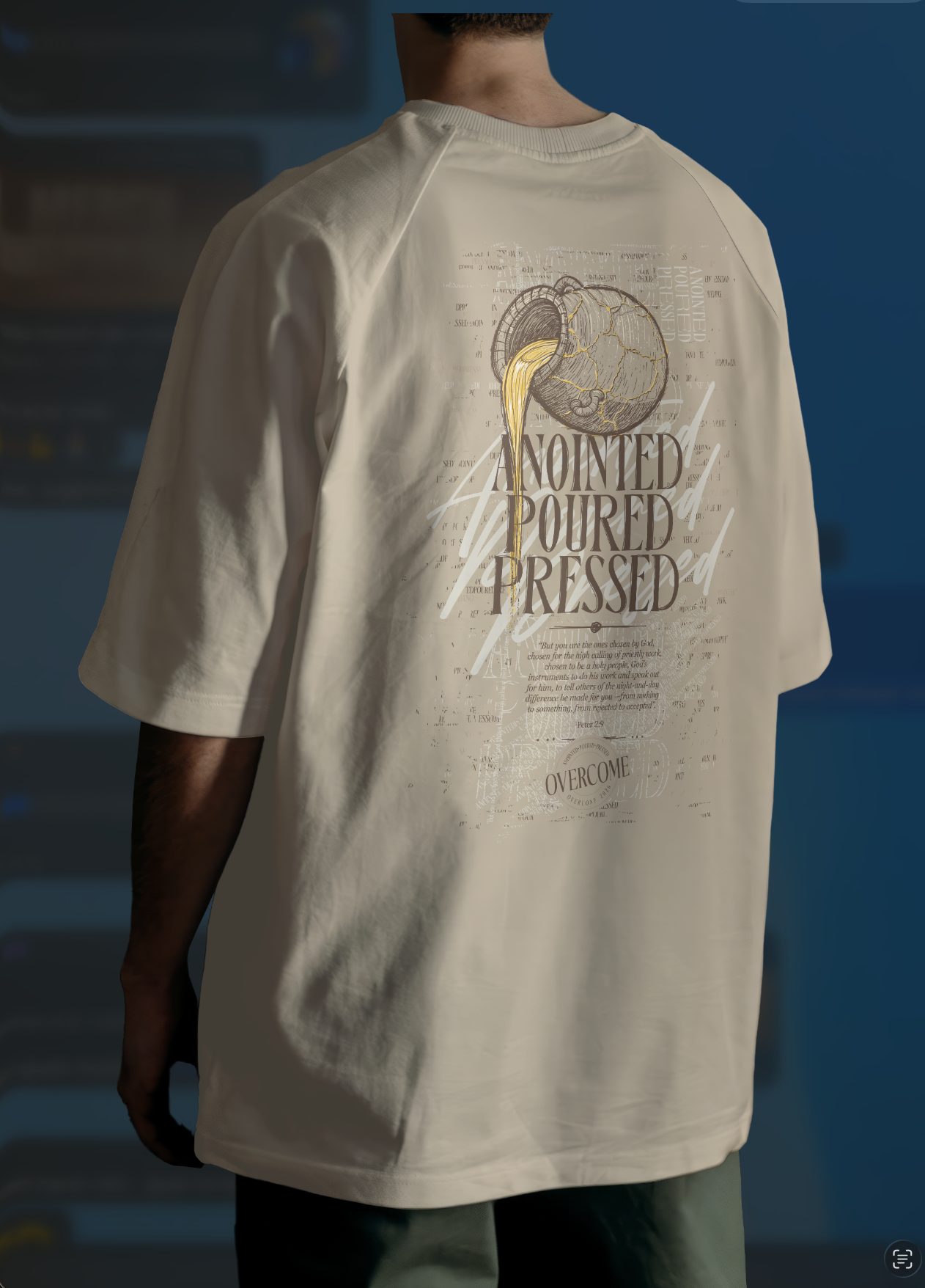 Camisa oficial Overcome Anointed Poured Pressed